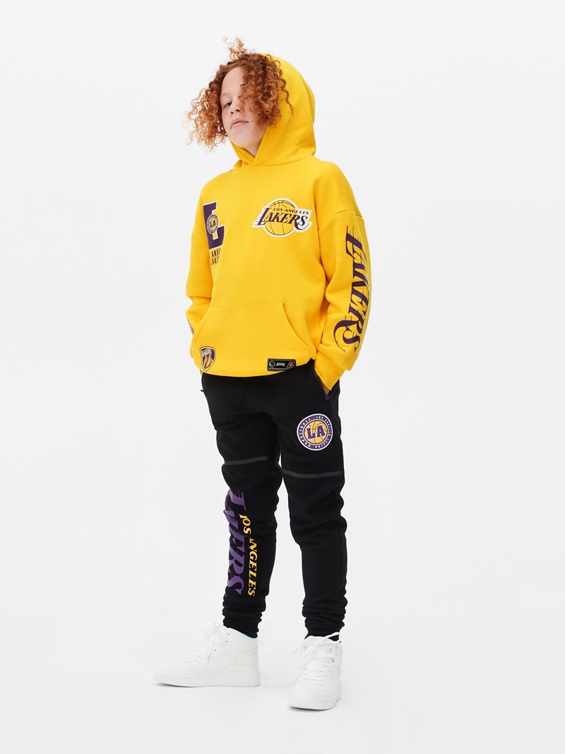 Ropa Primark NBA Los Angeles Lakers Estampadas Scene Hoodie Niños Amarillo | 3927RMOQH