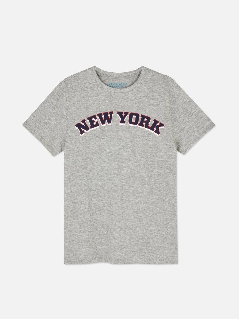 Ropa Primark New York Sleeve Niños Gris | 8730XTPGL