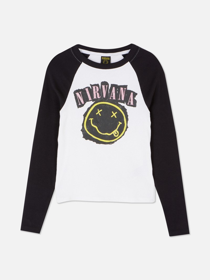 Ropa Primark Nirvana Long Sleeve Raglan Niños Negras | 4392LSBWF