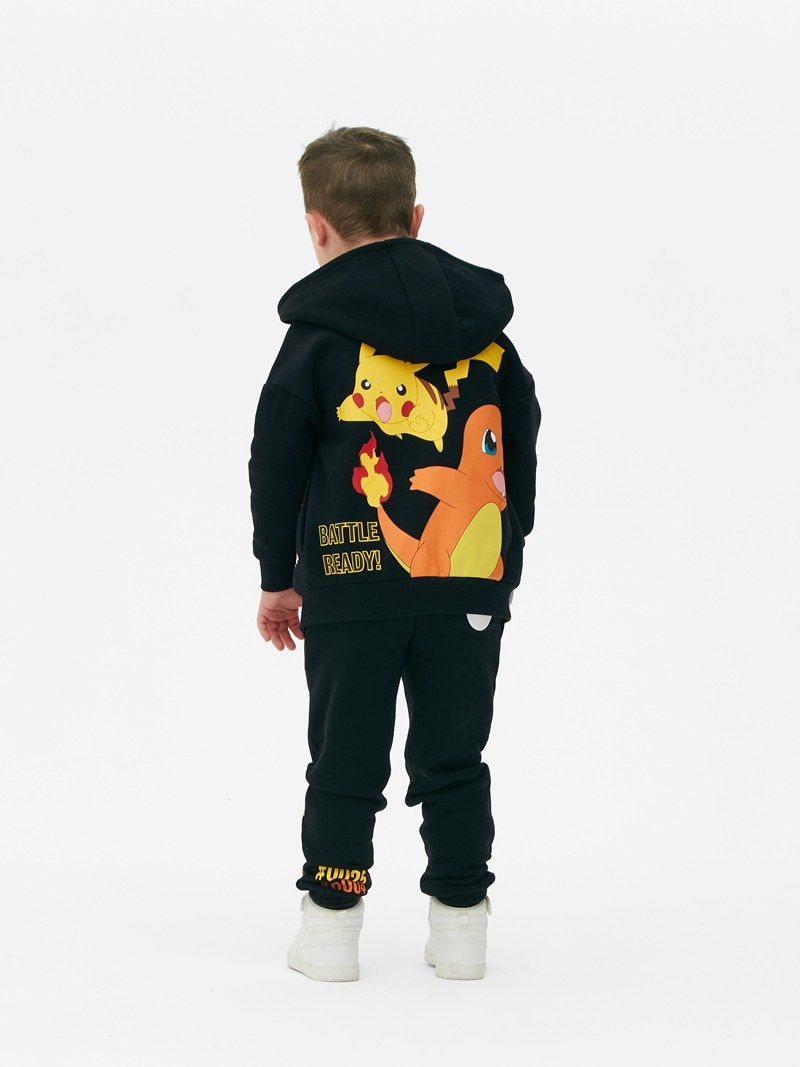 Ropa Primark Pokémon Charmander and Pikachu Hoodie Niños Negras | 9760OWBHI