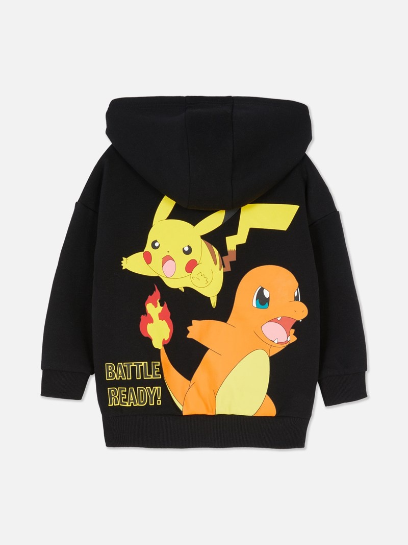 Ropa Primark Pokémon Charmander and Pikachu Hoodie Niños Negras | 9760OWBHI