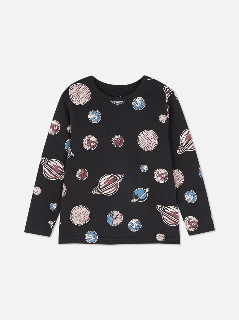 Ropa Primark Printed Long Sleeve Niños Negras | 8941RPZVN