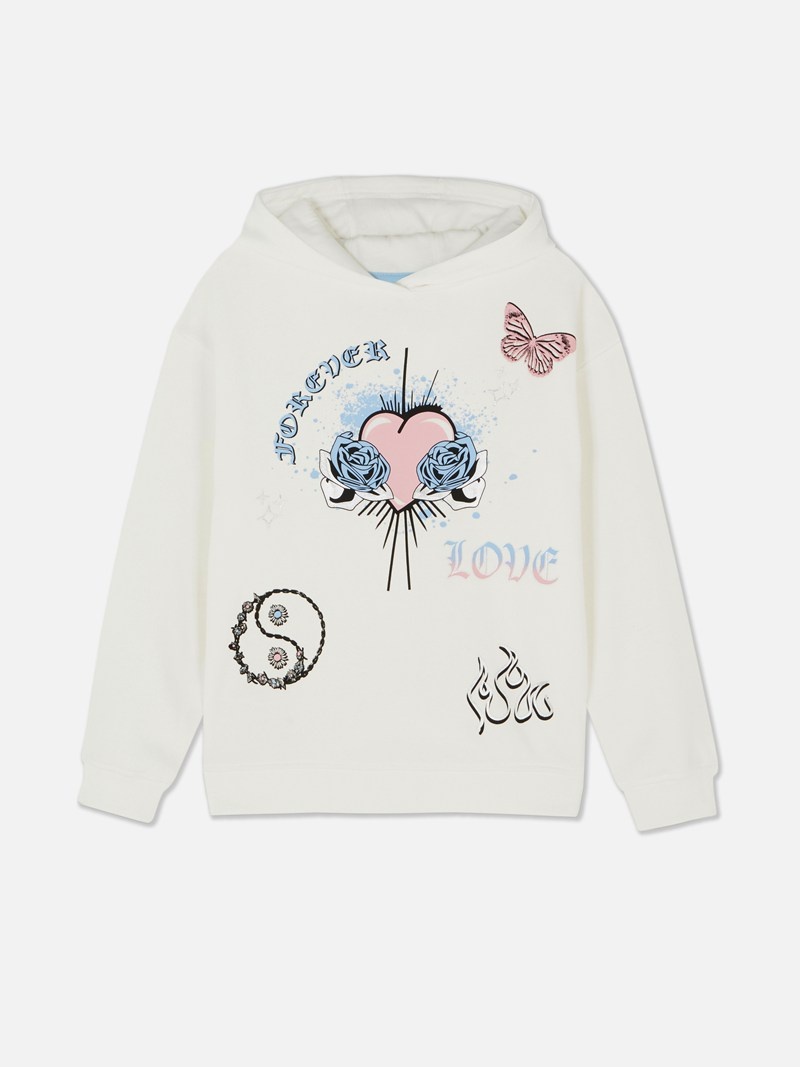 Ropa Primark Printed Pullover Hoodie Niños Blancas | 8327XNAPS