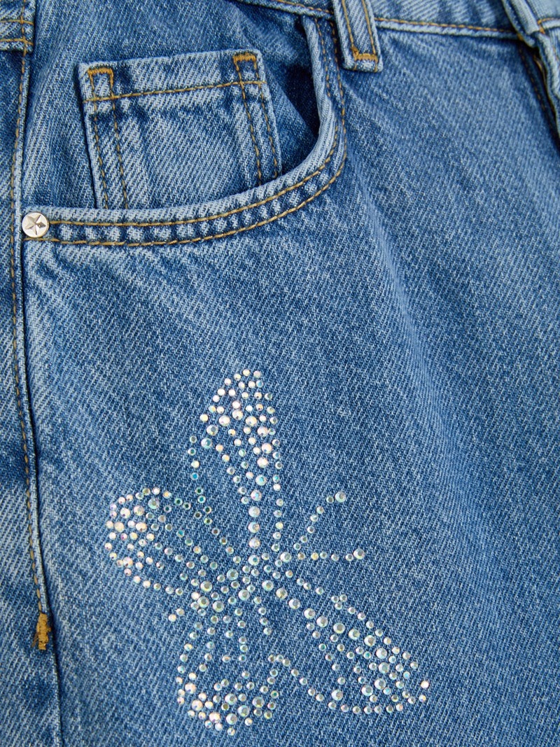 Ropa Primark Rhinestone Butterfly Anchos Leg Niños Azules | 0126ZFJUW