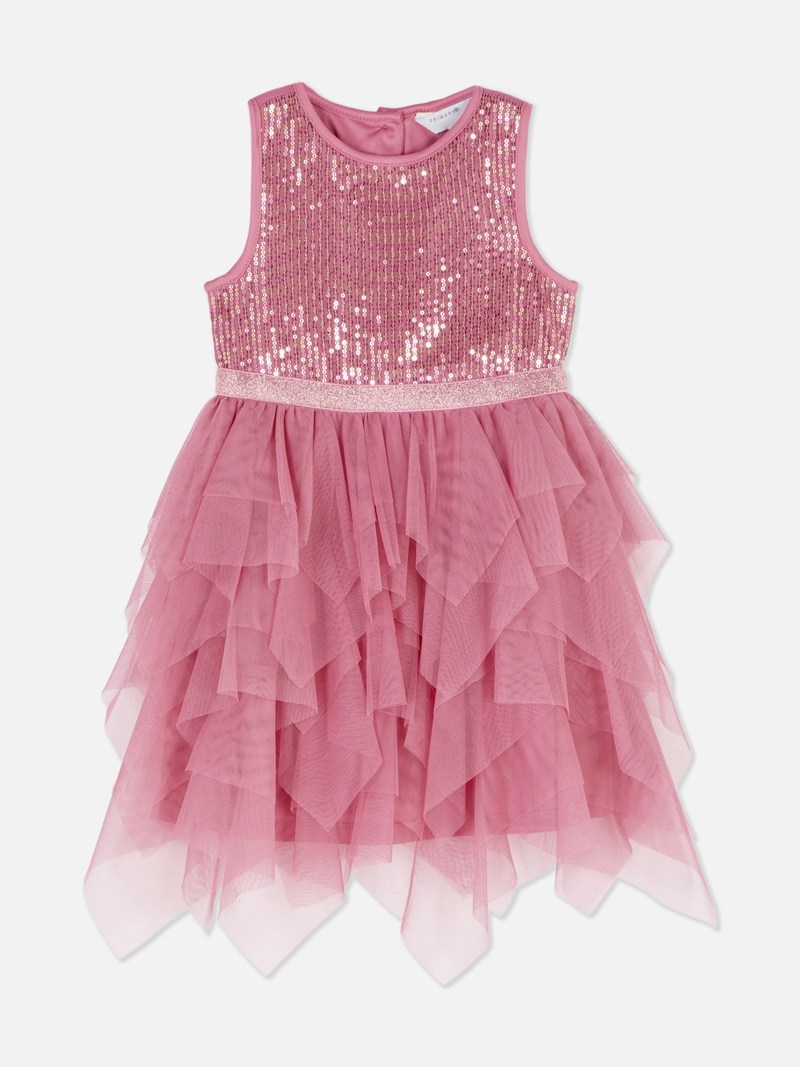 Ropa Primark Sequin Ruffle Niños Rosas | 3086FWOCR