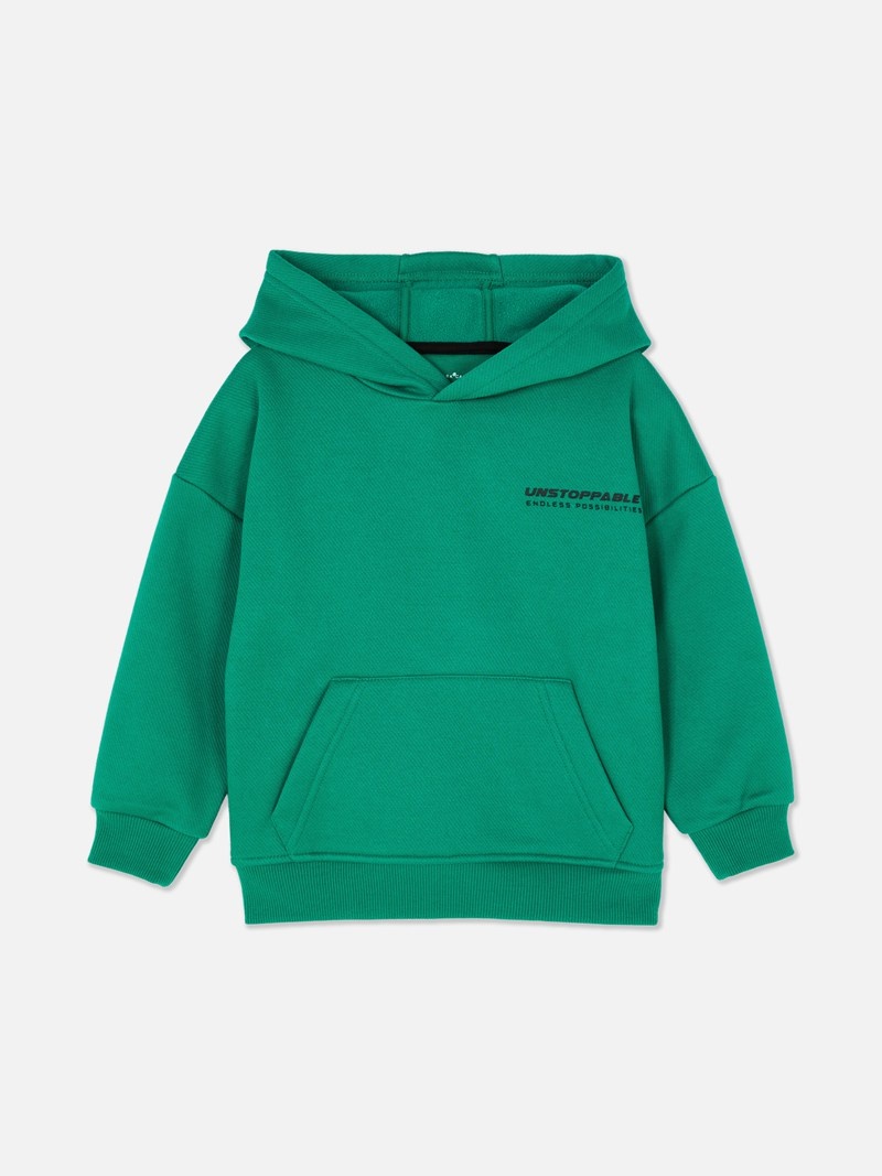 Ropa Primark Slogan Estampadas Hoodie Niños Verde | 5396PNSQM