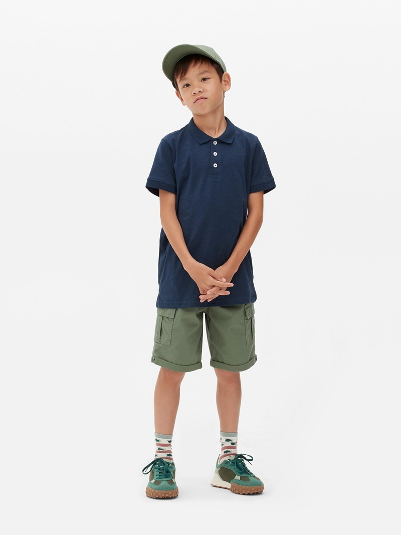 Ropa Primark Slubbed Polo Niños Azul Marino | 1805NQIHR