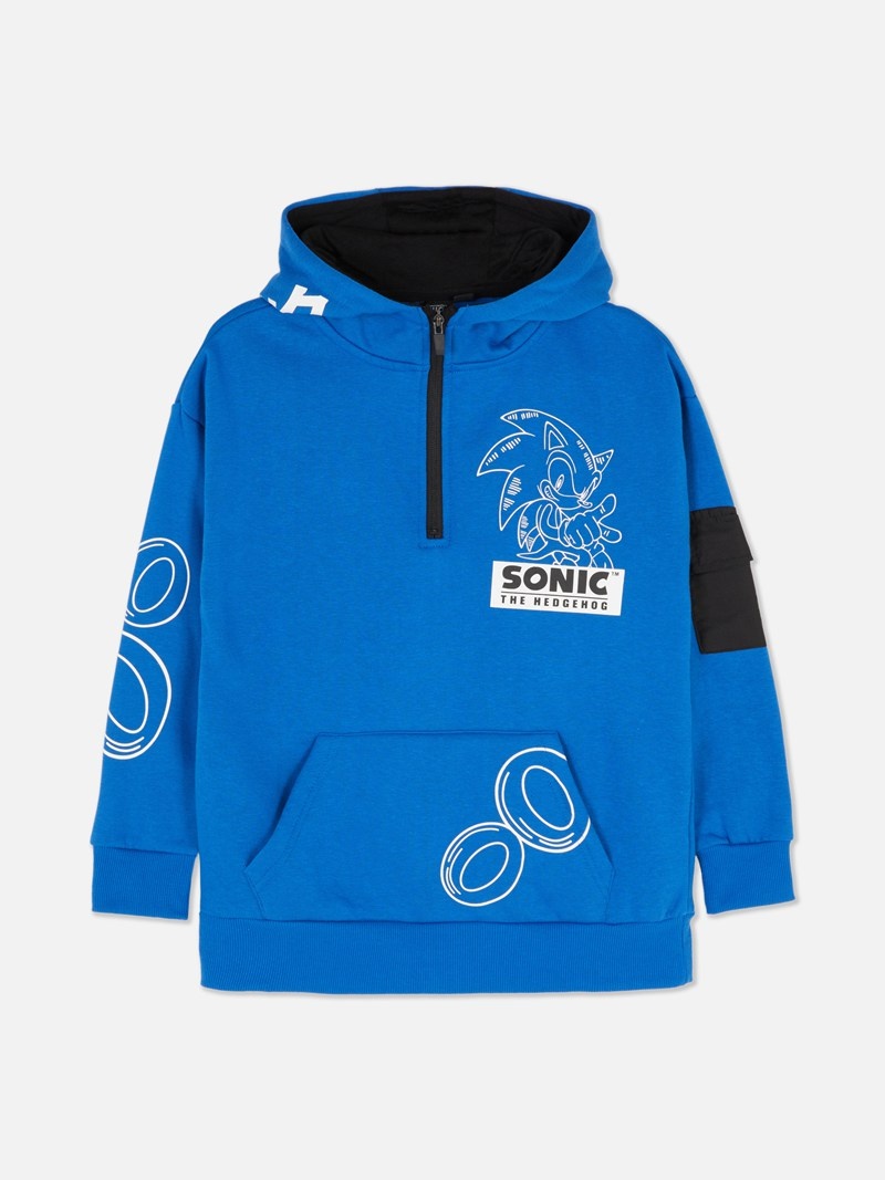 Ropa Primark Sonic The Hedgehog HalfZip Hoodie Niños Azules | 2951AWVME