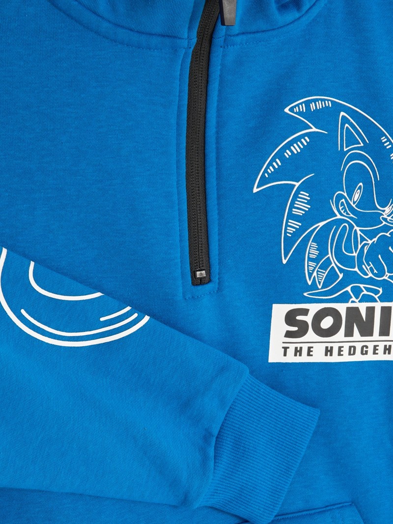 Ropa Primark Sonic The Hedgehog HalfZip Hoodie Niños Azules | 2951AWVME