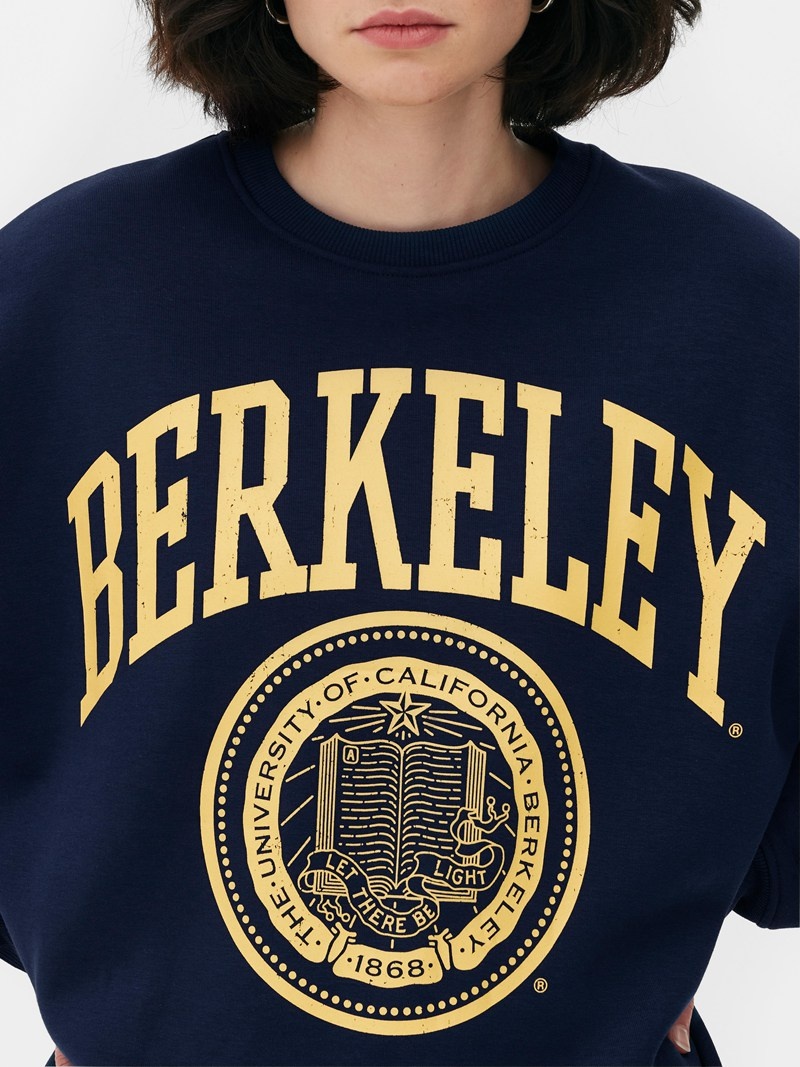 Sudaderas Primark Berkeley Varsity Sweat Mujer Azul Marino | 6385QXCVF