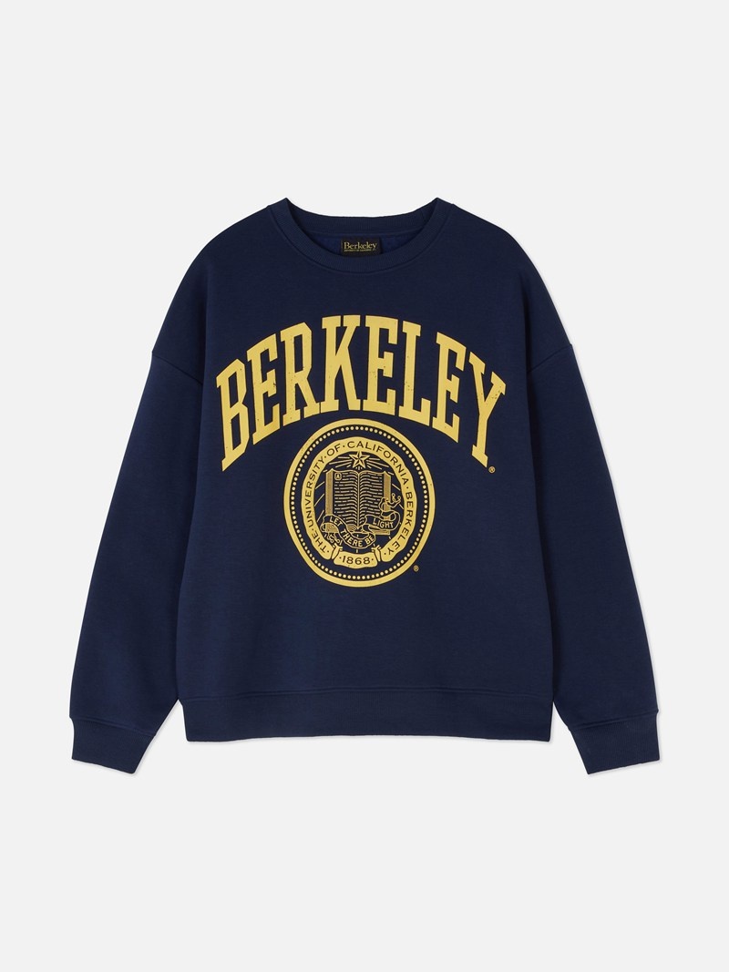 Sudaderas Primark Berkeley Varsity Sweat Mujer Azul Marino | 6385QXCVF