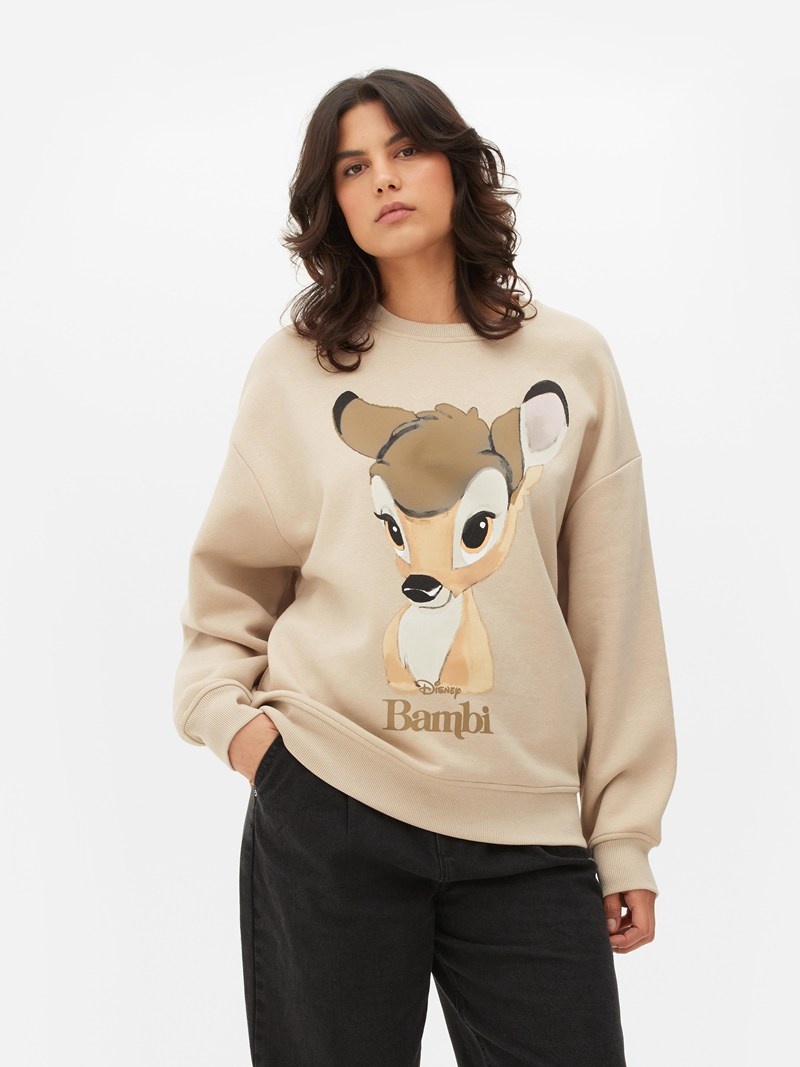 Sudaderas Primark Disney’s Bambi Oversized Sweat Mujer Marrones | 9235HGCFD