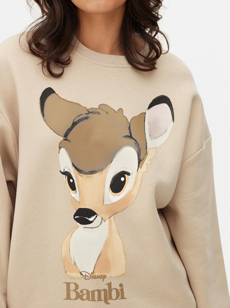 Sudaderas Primark Disney’s Bambi Oversized Sweat Mujer Marrones | 9235HGCFD