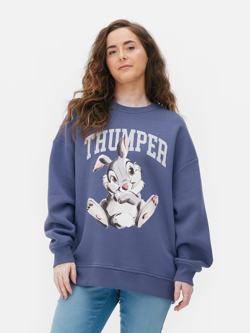 Sudaderas Primark Disney’s Bambi Thumper Oversized Sweat Mujer Azules | 3514IAKJZ