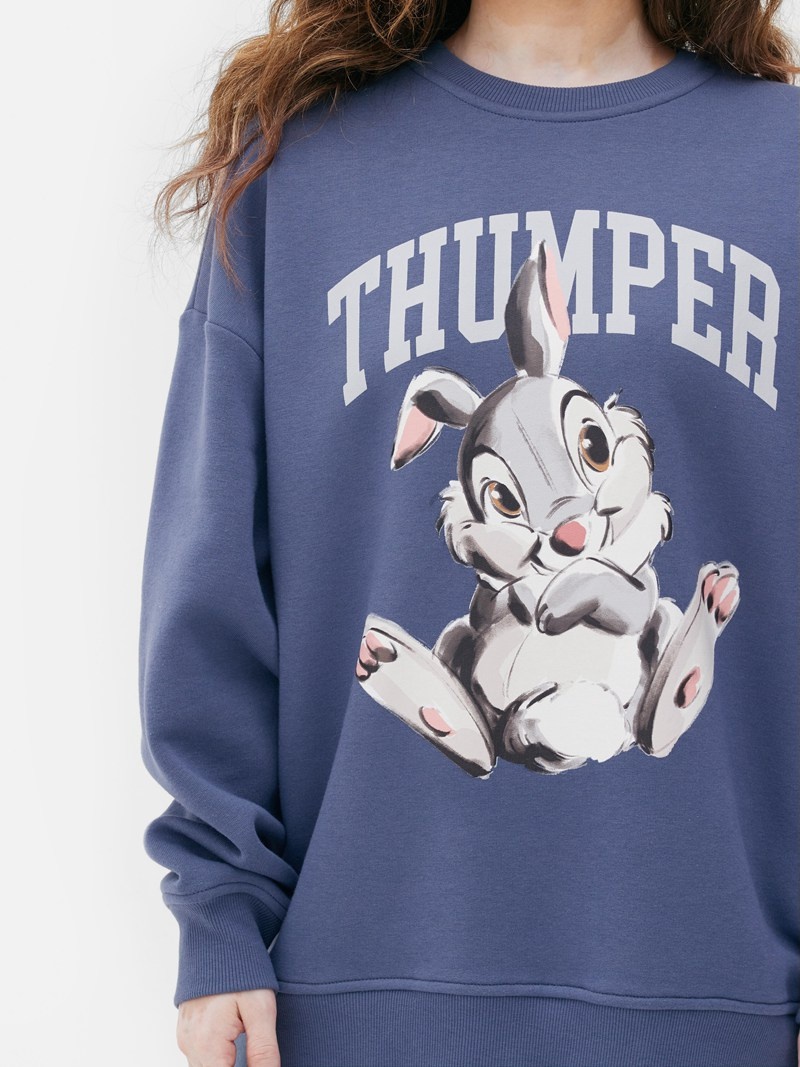 Sudaderas Primark Disney’s Bambi Thumper Oversized Sweat Mujer Azules | 3514IAKJZ