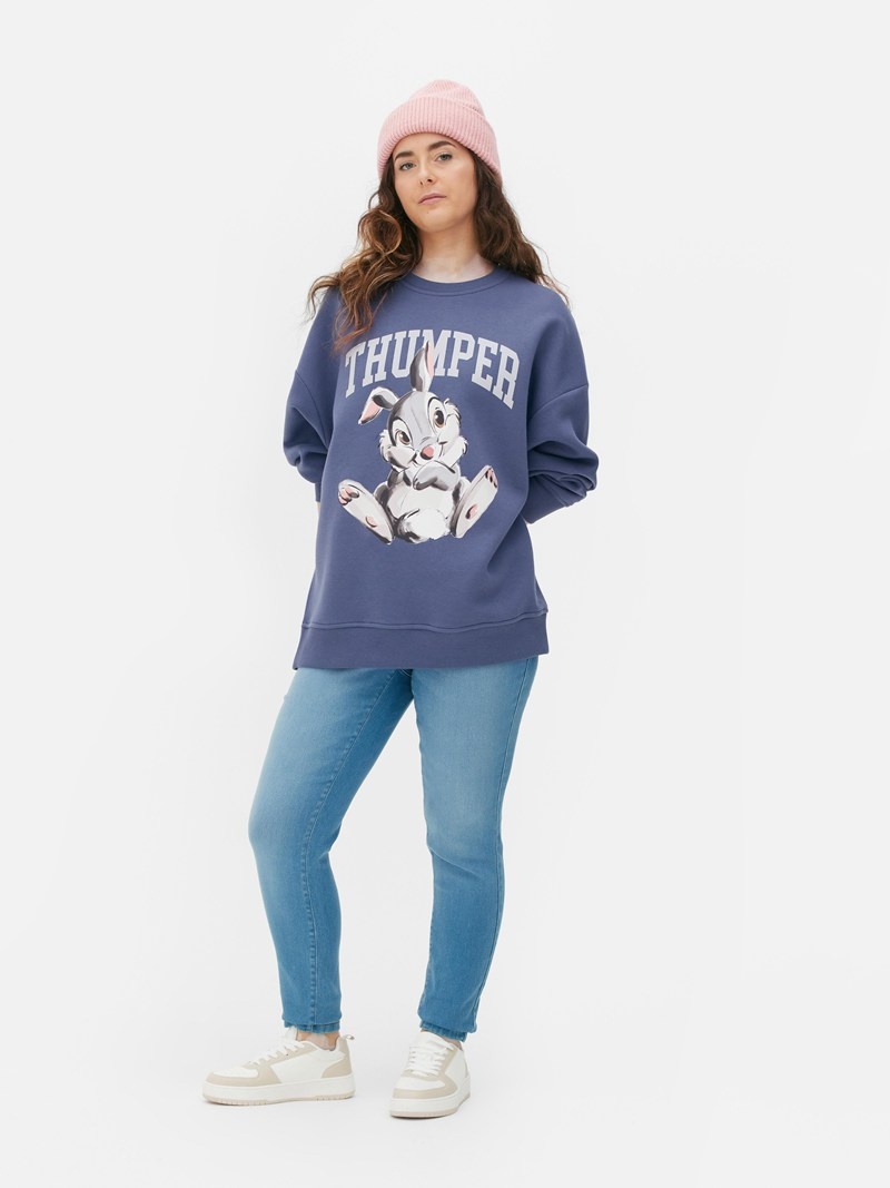 Sudaderas Primark Disney’s Bambi Thumper Oversized Sweat Mujer Azules | 3514IAKJZ