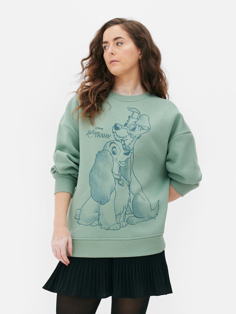 Sudaderas Primark Disney’s Lady and the Tramp Oversized Sweat Mujer Turquesa Claro | 7013ISMUW