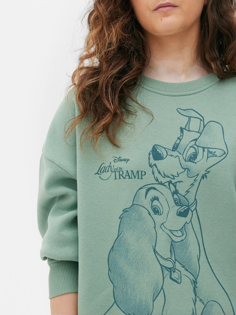 Sudaderas Primark Disney’s Lady and the Tramp Oversized Sweat Mujer Turquesa Claro | 7013ISMUW