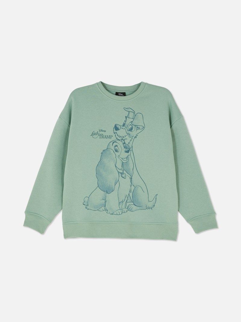 Sudaderas Primark Disney’s Lady and the Tramp Oversized Sweat Mujer Turquesa Claro | 7013ISMUW