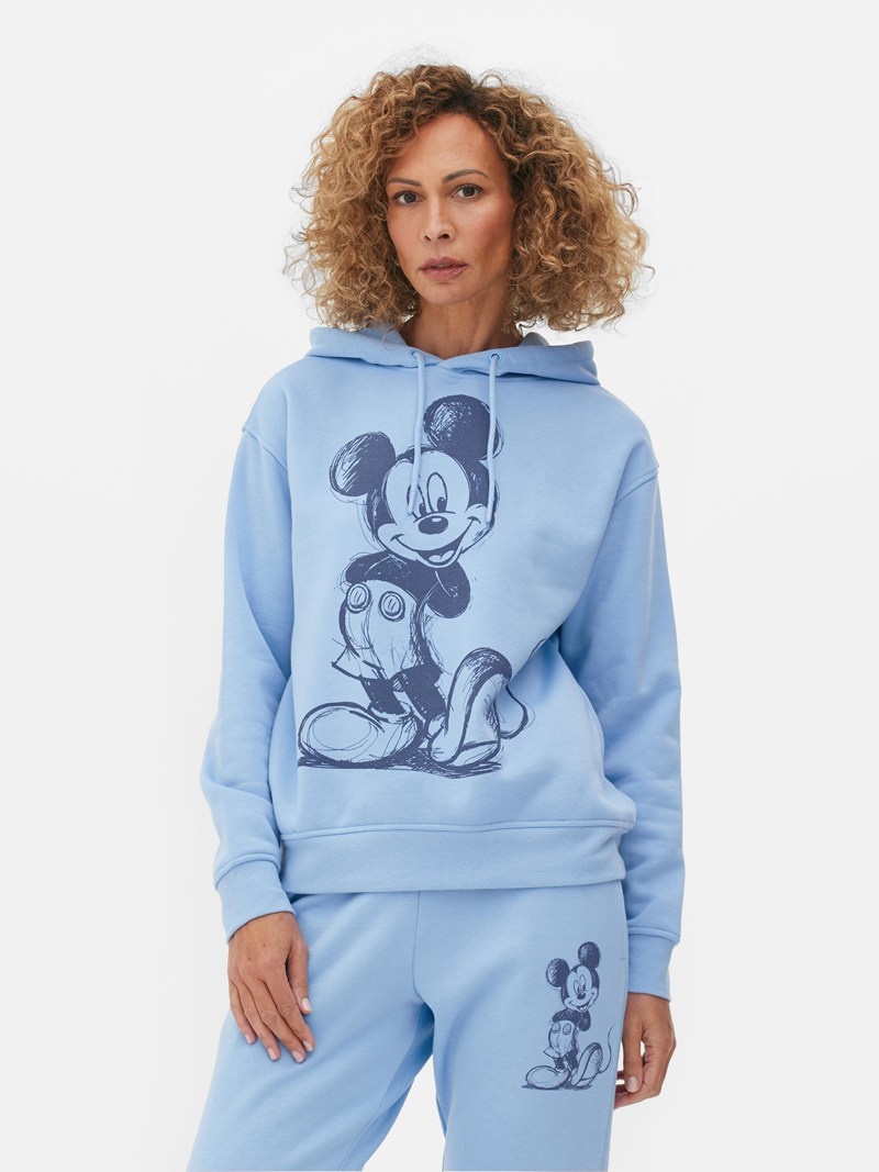 Sudaderas Primark Disney's Mickey Mouse Printed Pullover Hoodie Mujer Azules | 0537FRQAT