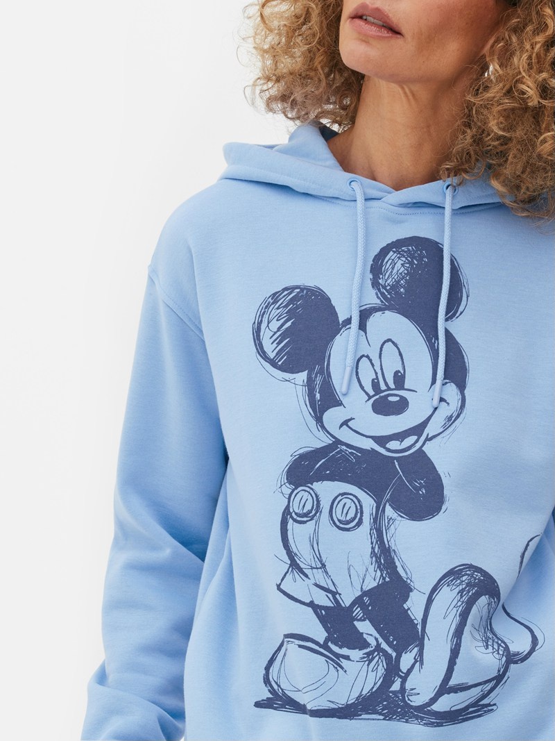 Sudaderas Primark Disney's Mickey Mouse Printed Pullover Hoodie Mujer Azules | 0537FRQAT