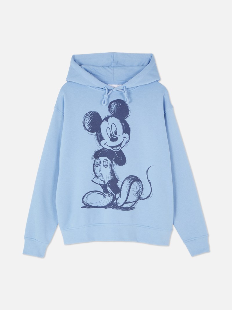 Sudaderas Primark Disney's Mickey Mouse Printed Pullover Hoodie Mujer Azules | 0537FRQAT