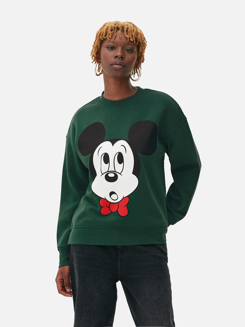 Sudaderas Primark Disney's Mickey Mouse Sweat Mujer Verde | 7396TBHXZ