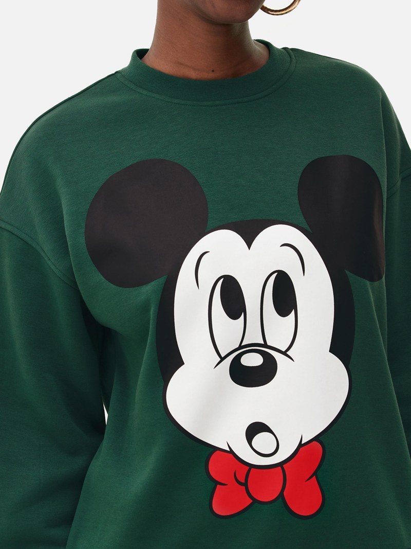 Sudaderas Primark Disney's Mickey Mouse Sweat Mujer Verde | 7396TBHXZ