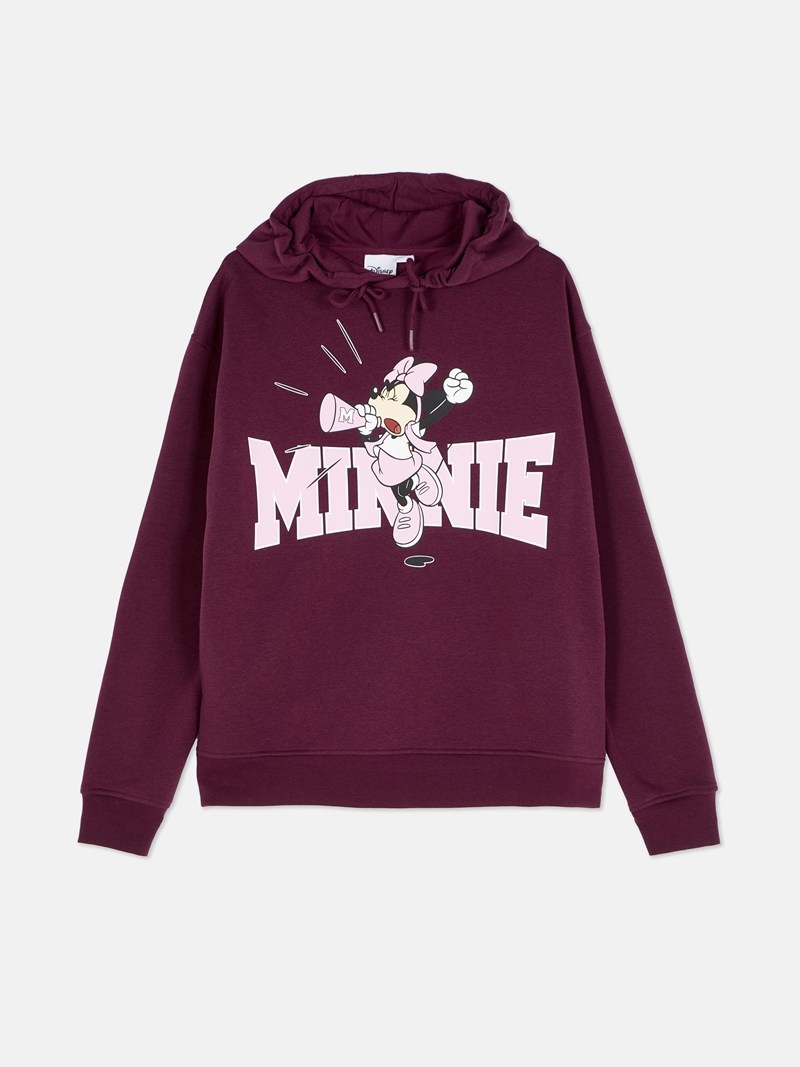 Sudaderas Primark Disney's Minnie Mouse Printed Pullover Hoodie Mujer Burdeos | 6078NWFLY