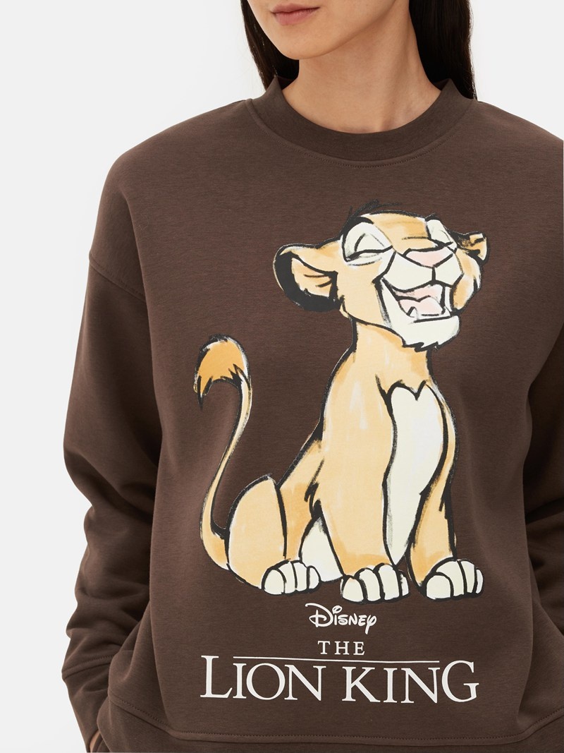 Sudaderas Primark Disney's The Lion King Estampadas Sweat Mujer Marrones | 9403HQMDI