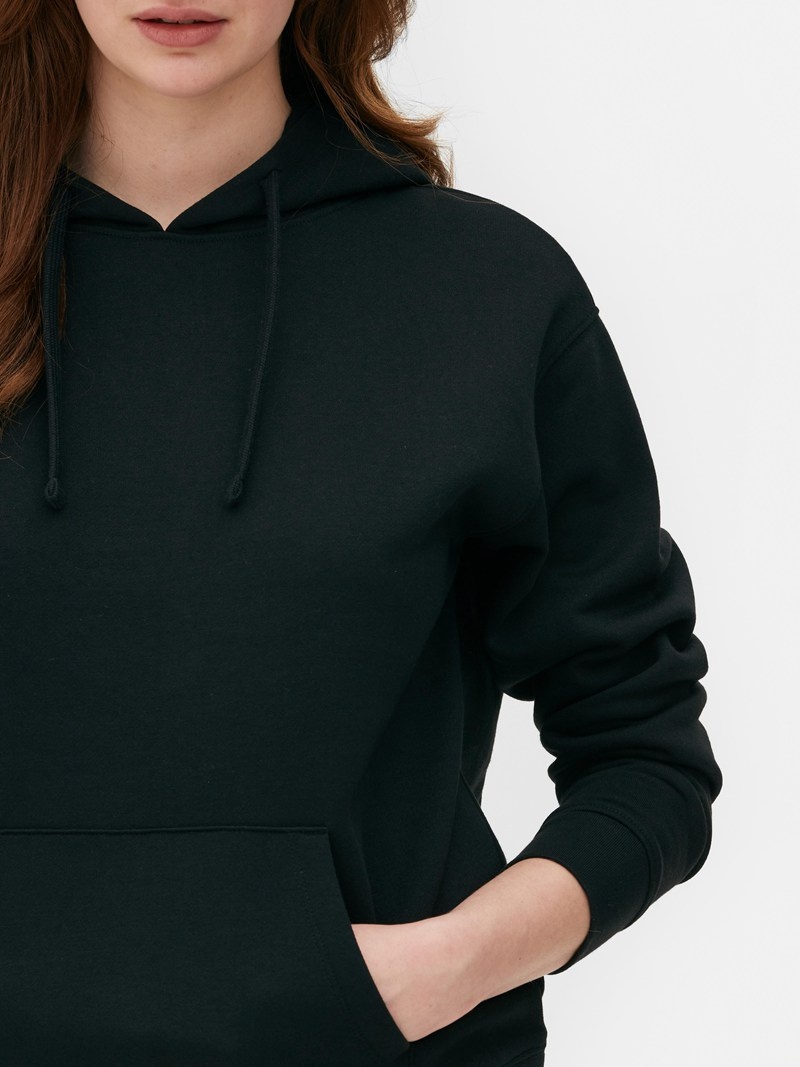 Sudaderas Primark Essential Pullover Hoodie Mujer Negras | 1742THAGJ