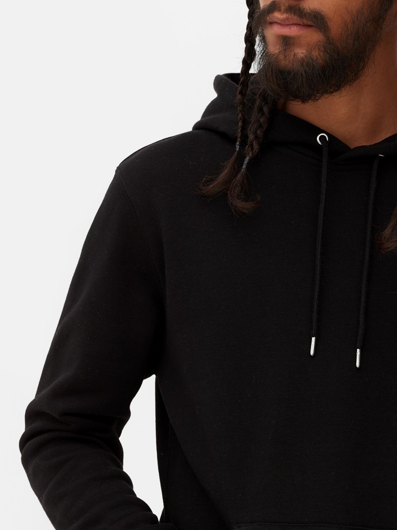 Sudaderas Primark Essential Regular Fit Hoodie Hombre Negras | 4867SXVQO