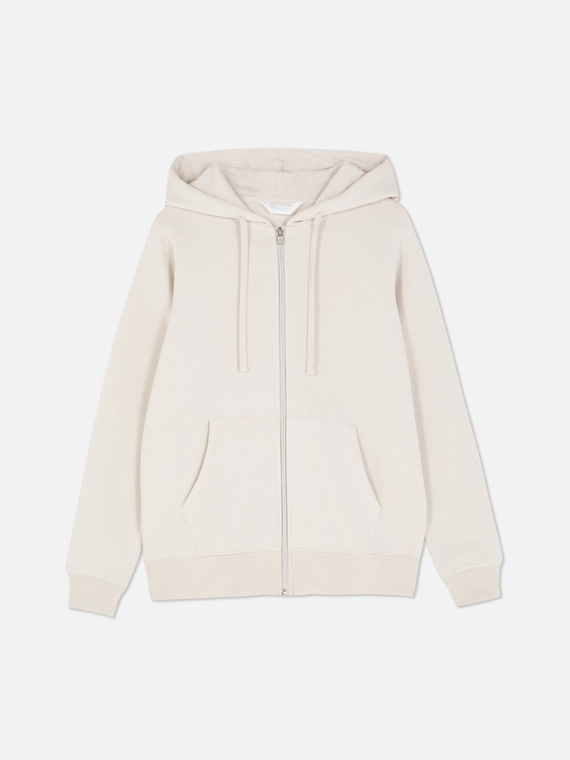 Sudaderas Primark Essential ZipThrough Hoodie Mujer Beige | 3905JHGQT