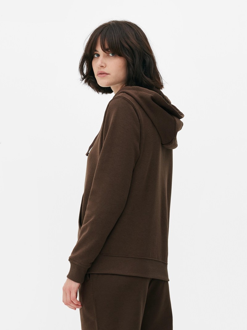 Sudaderas Primark Essential ZipThrough Hoodie Mujer Marrones | 8290PECHR