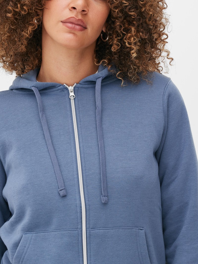 Sudaderas Primark Essential ZipThrough Hoodie Mujer Azules Oscuro | 4207NXUKG