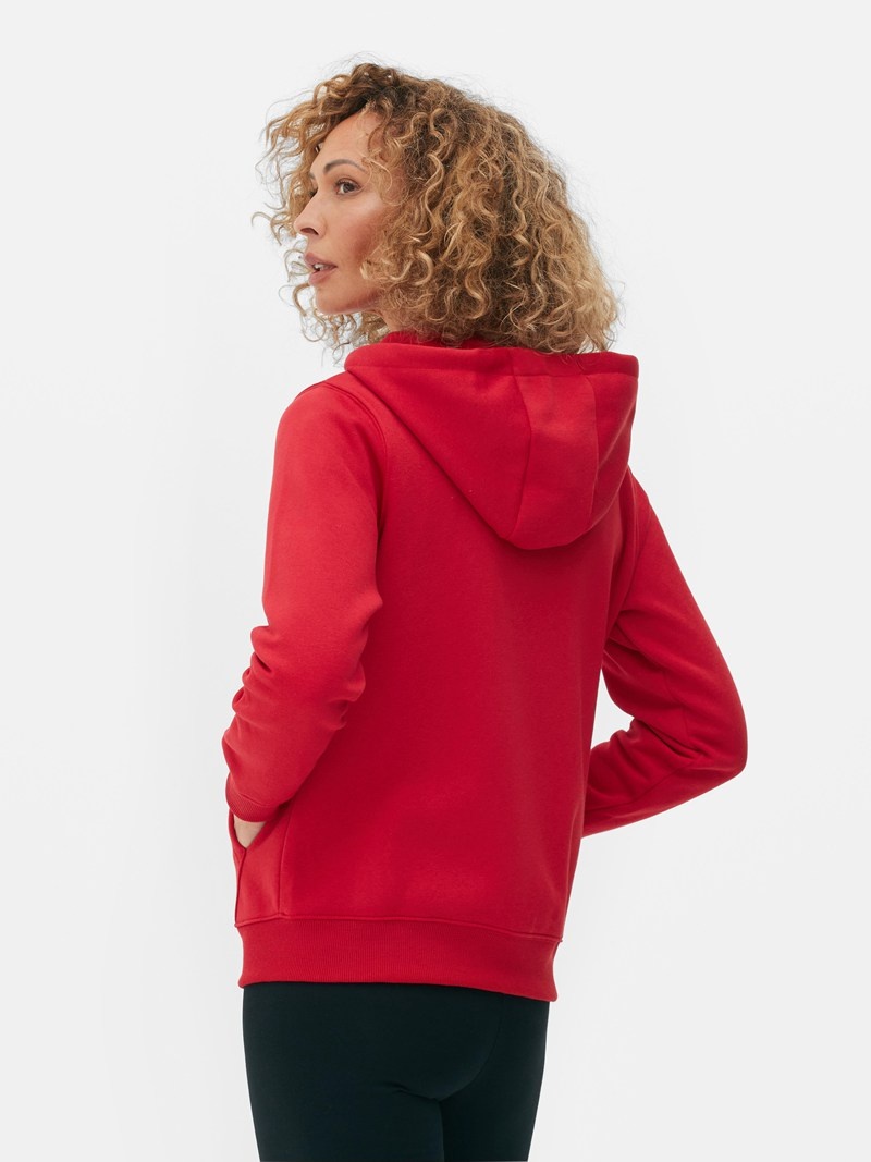 Sudaderas Primark Essential ZipThrough Hoodie Mujer Rojas | 0158PAMDL