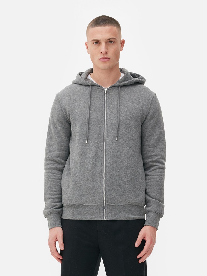 Sudaderas Primark Essential ZipThrough Hoodie Hombre Gris | 5764GZKBL