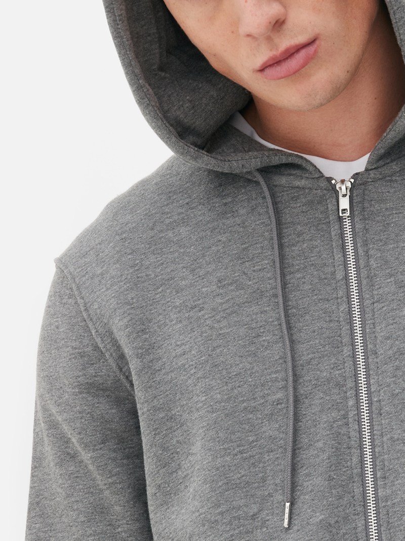 Sudaderas Primark Essential ZipThrough Hoodie Hombre Gris | 5764GZKBL