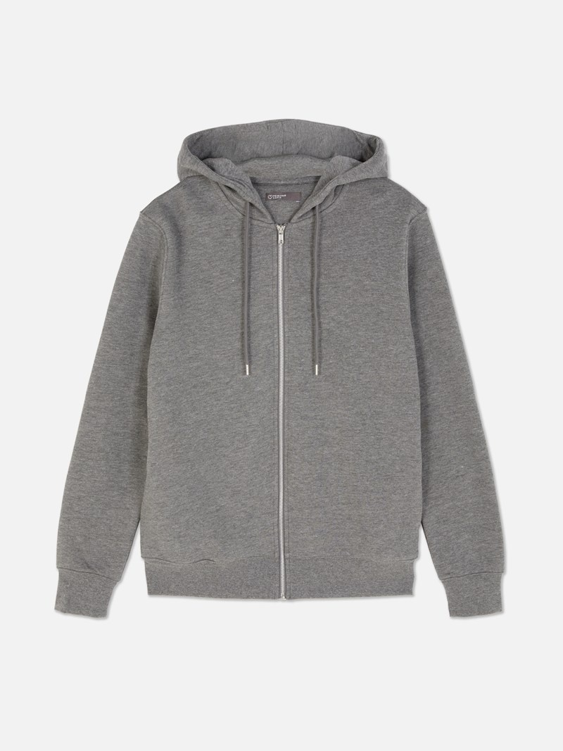 Sudaderas Primark Essential ZipThrough Hoodie Hombre Gris | 5764GZKBL