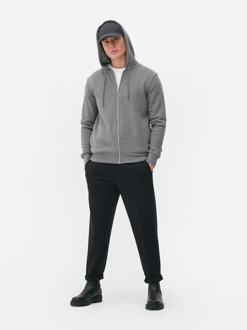 Sudaderas Primark Essential ZipThrough Hoodie Hombre Gris | 5764GZKBL