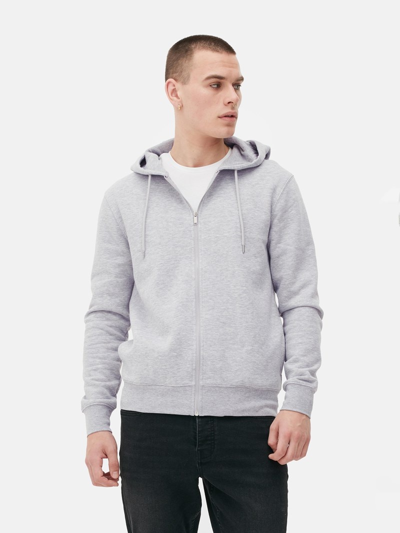 Sudaderas Primark Essential ZipThrough Hoodie Hombre Gris | 8920USOTC