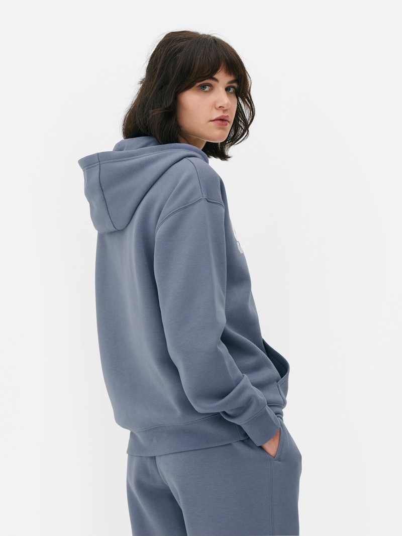 Sudaderas Primark Estampadas Drawstring Hoodie Mujer Azules Oscuro | 2813QUZGO