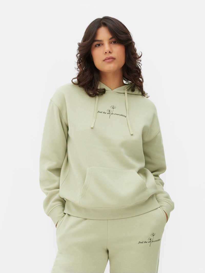 Sudaderas Primark Estampadas Drawstring Hoodie Mujer Verde | 9753EXNUW