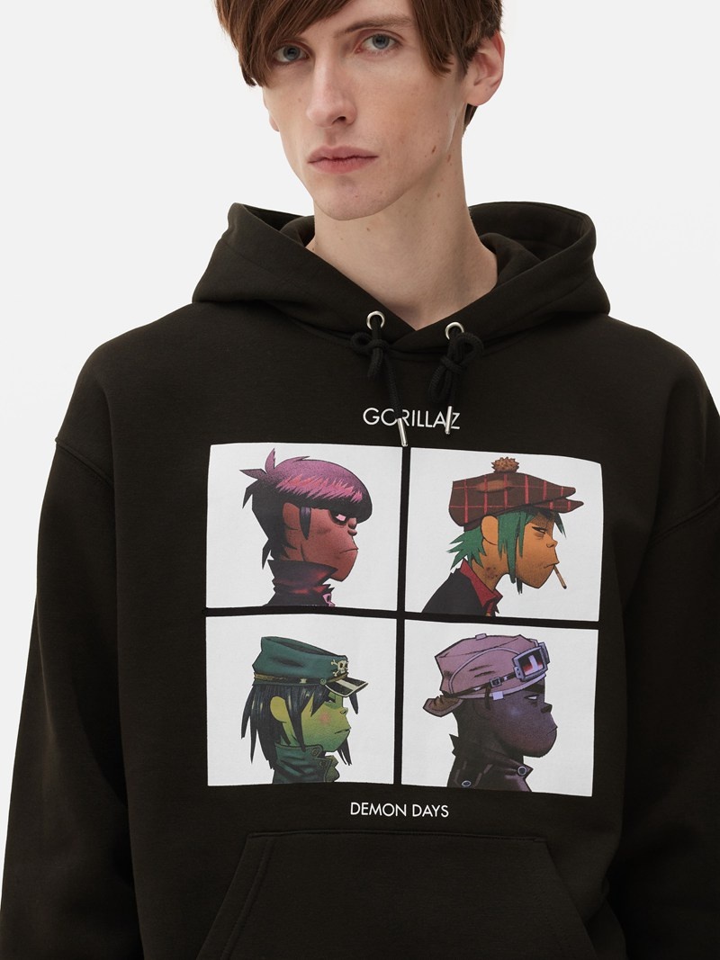 Sudaderas Primark Gorillaz Print Hoodie Hombre Negras | 6749HEPNI