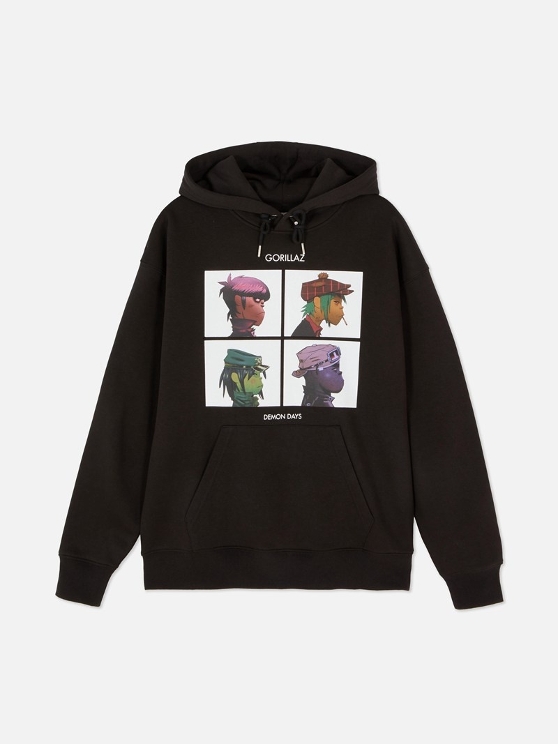 Sudaderas Primark Gorillaz Print Hoodie Hombre Negras | 6749HEPNI