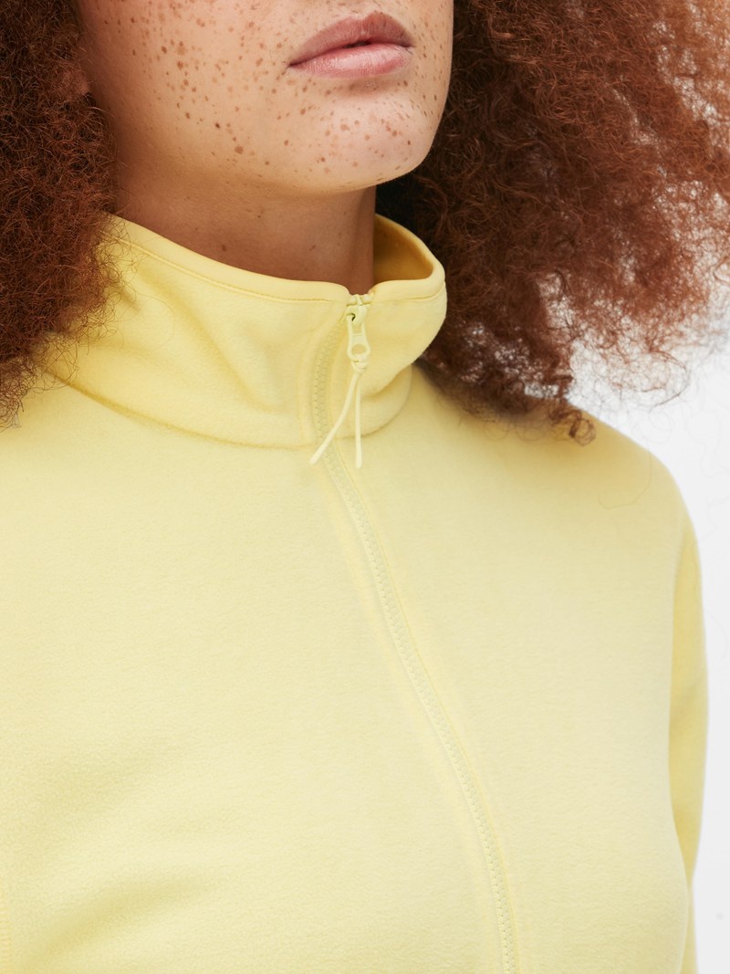 Sudaderas Primark Half Zip Fleece Pullover Mujer Amarillo | 8156RYQMT