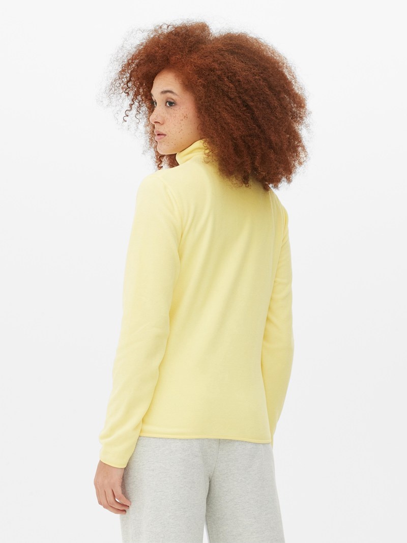 Sudaderas Primark Half Zip Fleece Pullover Mujer Amarillo | 8156RYQMT