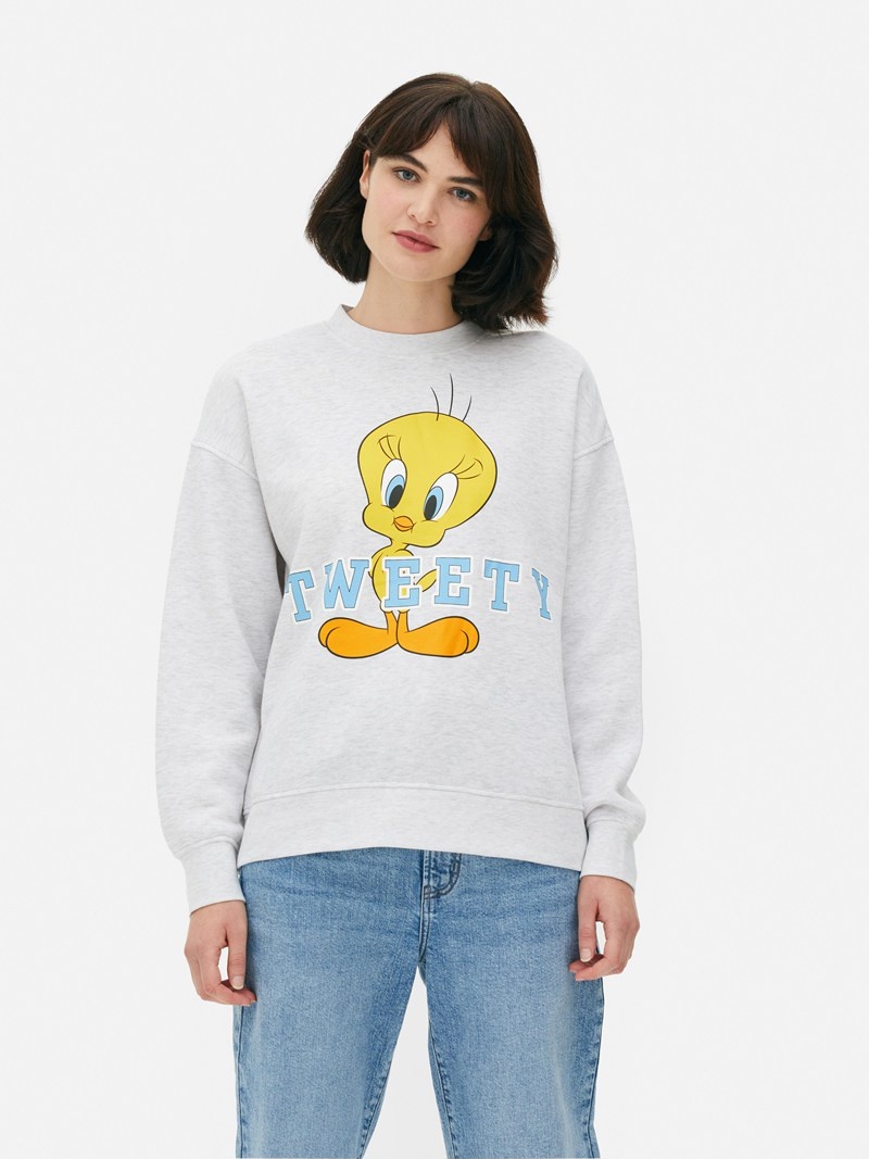 Sudaderas Primark Looney Tunes Tweety Pie Sweat Mujer Gris | 4862GMVBY