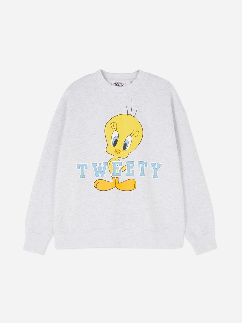 Sudaderas Primark Looney Tunes Tweety Pie Sweat Mujer Gris | 4862GMVBY