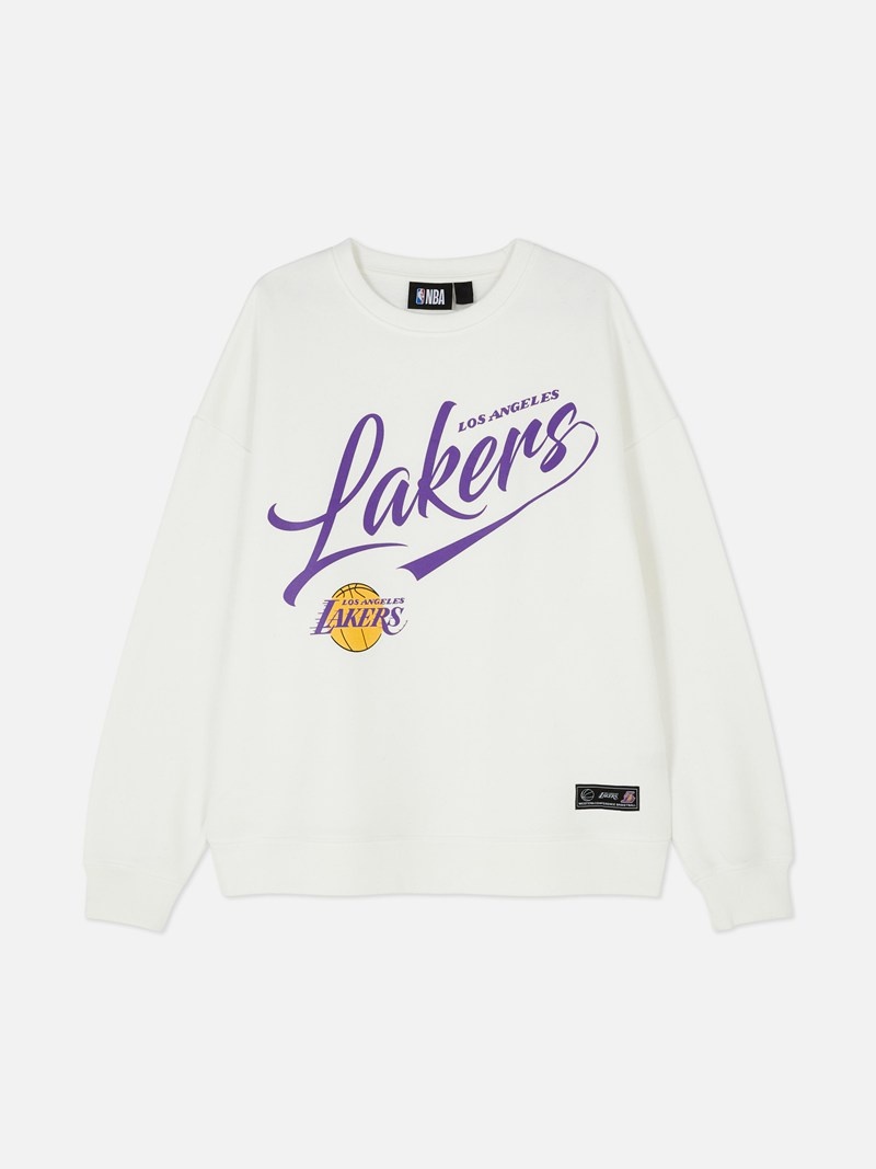 Sudaderas Primark NBA Los Angeles Lakers Sweat Mujer Blancas | 1637DIHLP